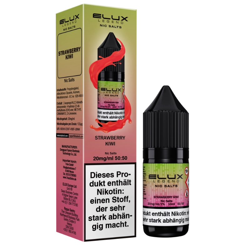 Elux Nic Salts 10ml - Strawberry Kiwi 20mg