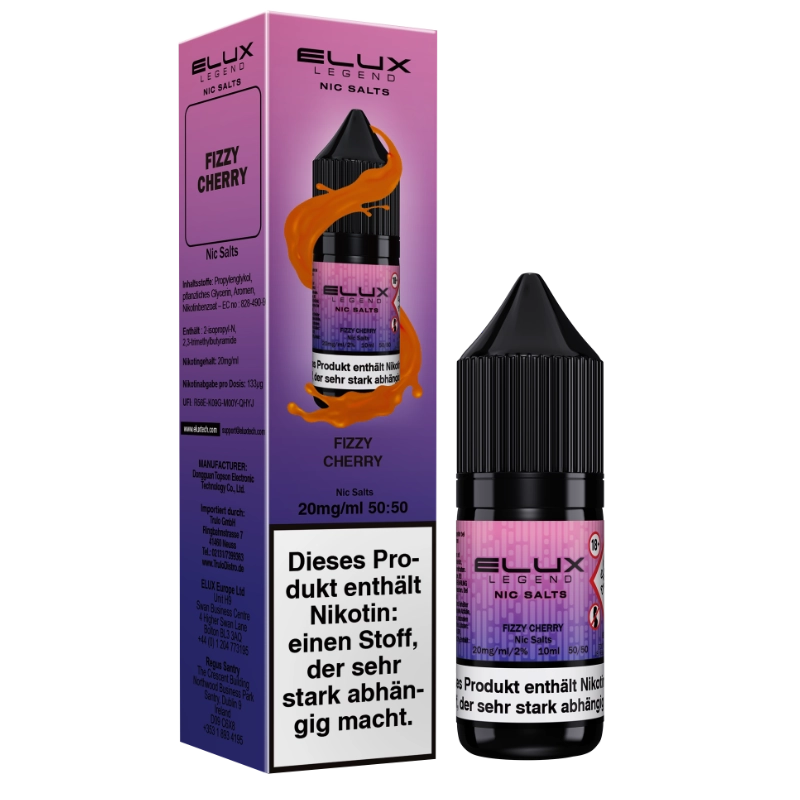 Elux Nic Salts 10ml - Fizzy Cherry 20mg